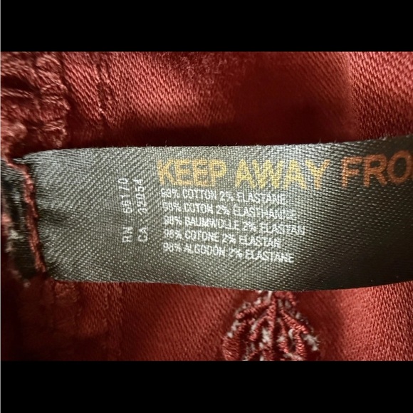 FP Movement By Free People Voyage Utility High Rise Wide Leg Cargo Pants Med Red - Picture 6 of 6